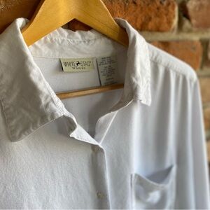 Vintage 90’s: White Stag - Women’s 14-16W White Blouse